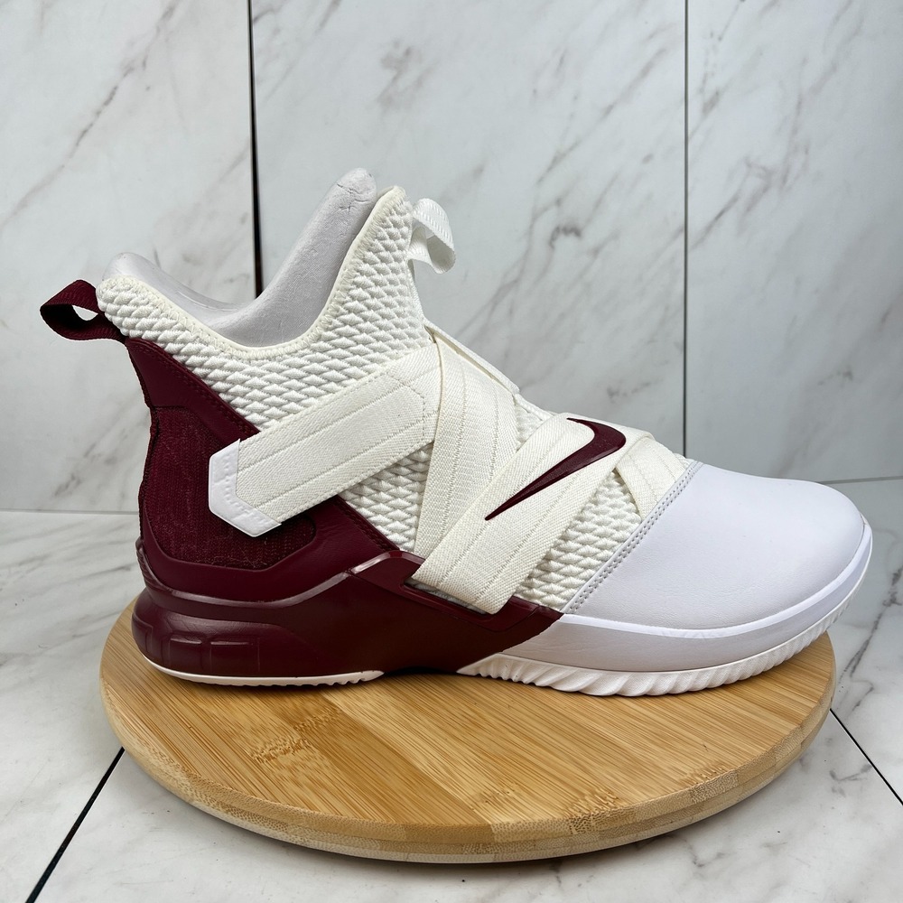 Nike LeBron Soldier 12 TB Mens Size 14 White Team Red Basketball Sneaker AT3872